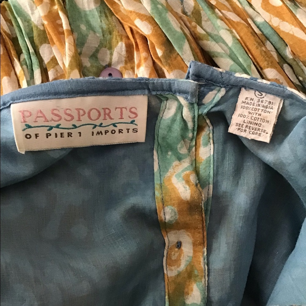 Vintage Pier 1 Passports Maxi Dress - Small - Picture 7 of 7